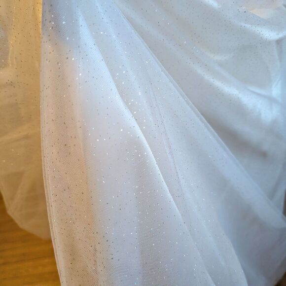 Vintage Y2K Gunne Sax Prom Gown Corset Rhinestone Glitter Princess Bridal 11 - Picture 10 of 12